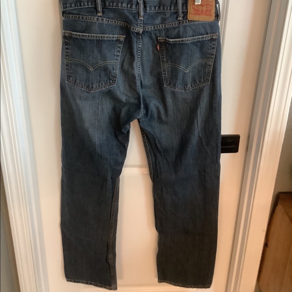Levi’s 505 - Straight Leg Dark Wash Denim Jeans - Men’s Size 38x32 - Picture 5 of 12